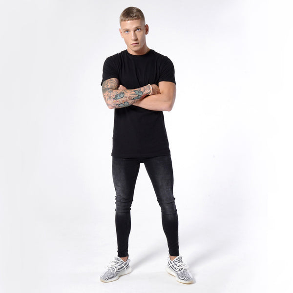 Raw Charcoal Non Ripped - Super Stretch Spray On Skinny - Raw Society