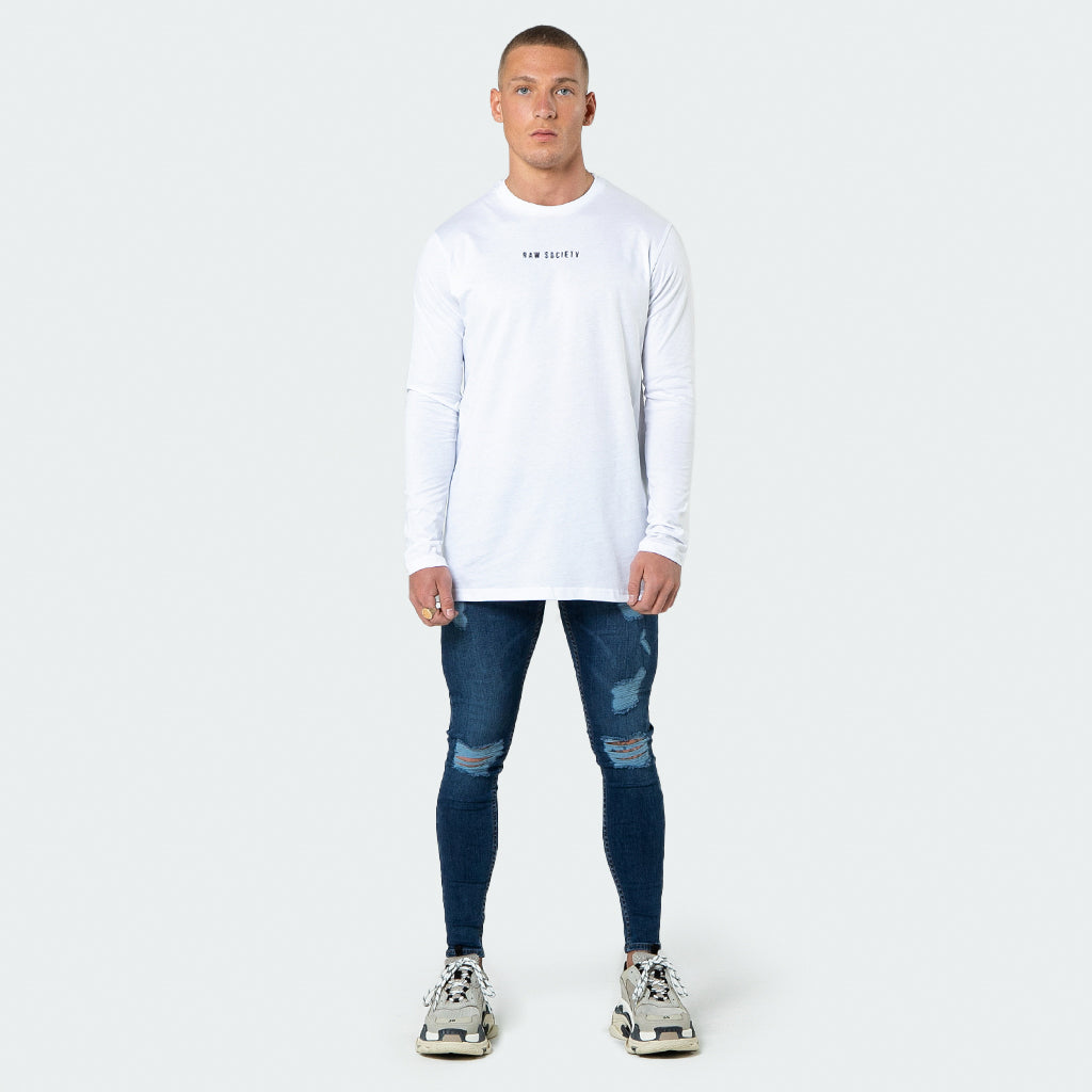 NEW - Raw Navy Ripped & Repaired - Super Stretch Spray On Skinny - Raw Society