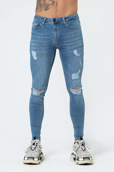 SPRAY ON JEAN REPAIRED - LIGHT BLUE