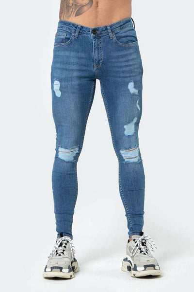 SPRAY ON JEAN REPAIRED - DARK BLUE