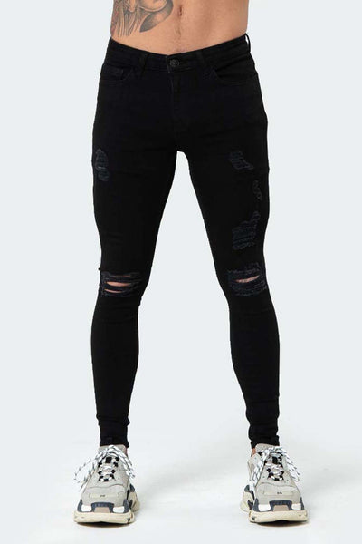 SPRAY ON JEAN REPAIRED - BLACK