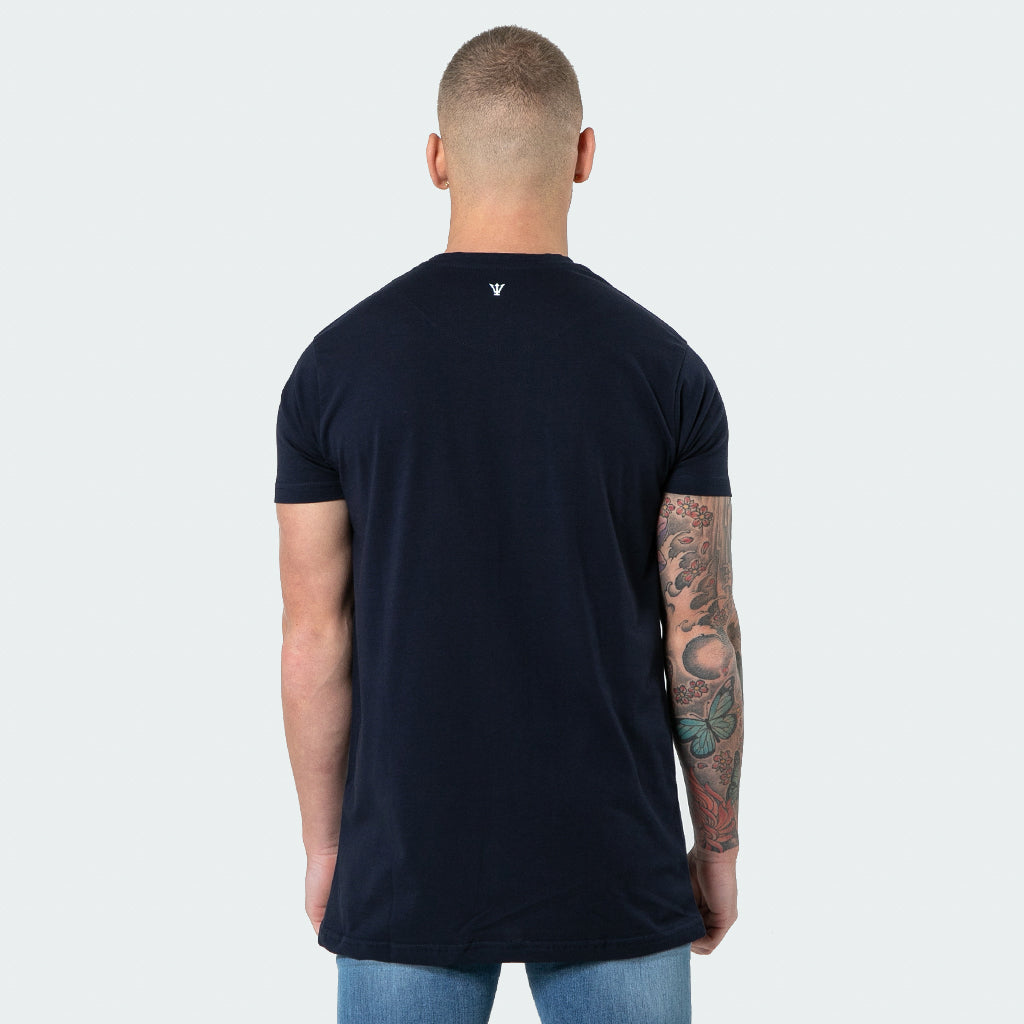 NEW Signature - Navy Short Sleeve T shirt - Raw Society