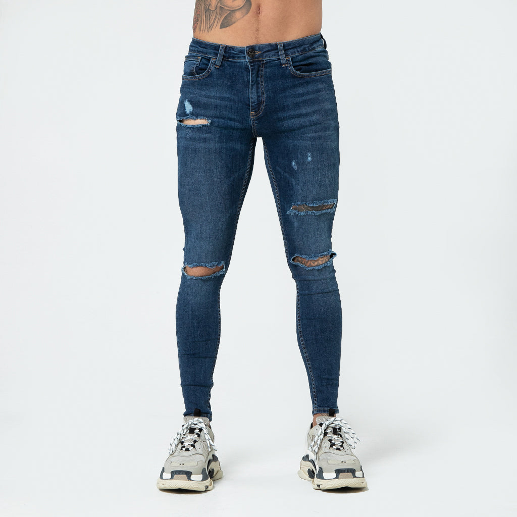 NEW - Raw Navy Destroyed - Super Stretch Spray On Skinny - Raw Society